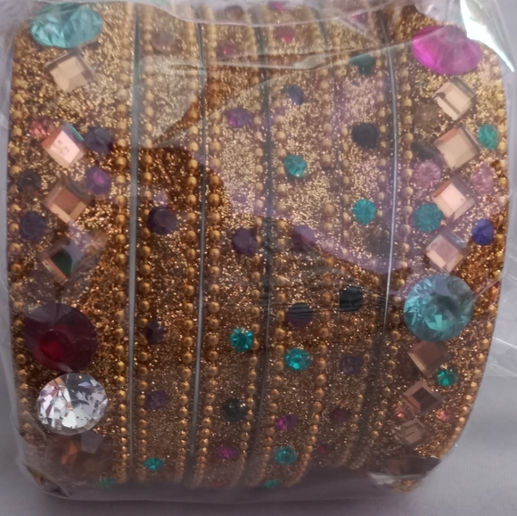 Bangles from Pakistan multicolored stones - Picture 3 of 4
